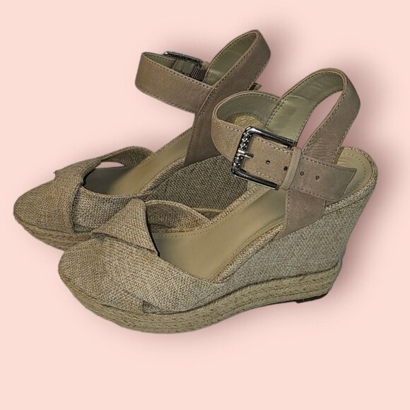 Guess Women Brown Wedge HEELS 7.5 M 5" - Picture 4 of 13